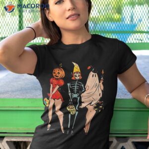 halloween witch pin up retro vintage pumpkin shirt tshirt 1