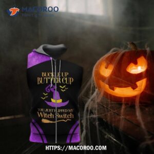 halloween witch switch hat 3d hoodie 3