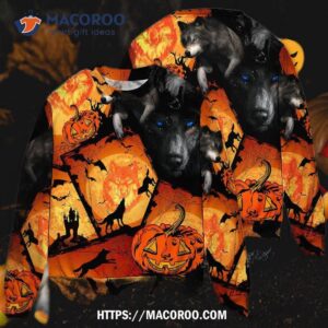 Halloween Wolf Pumpkin Scary Sweater