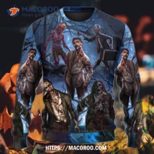 halloween zombie blood dark scary sweater 3