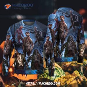 halloween zombie blood dark scary sweater 5