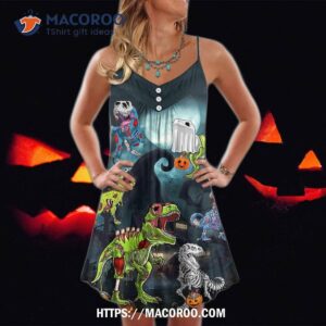 Halloween Zombie Saurus Scary Summer Dress