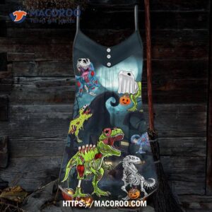 halloween zombie saurus scary summer dress 3
