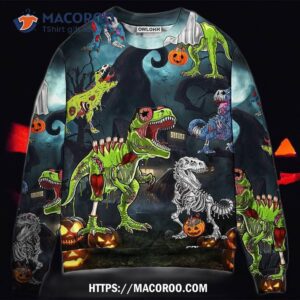 Halloween Zombie Saurus Scary Sweater