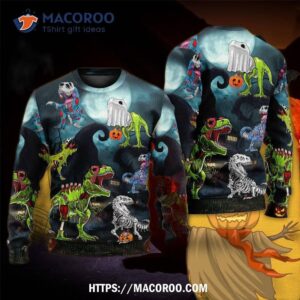 halloween zombie saurus scary sweater ugly christmas sweaters 5