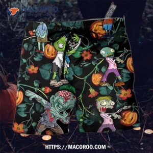 Halloween Zombie Tropical Pumpkin Scary Hawaii Shorts
