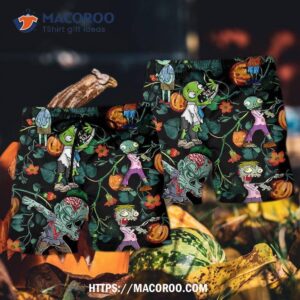 Halloween Zombie Tropical Pumpkin Scary Hawaii Shorts