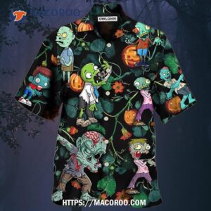 Halloween Zombie Tropical Pumpkin Scary Hawaiian Shirt