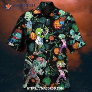 Halloween Zombie Tropical Pumpkin Scary Hawaiian Shirt