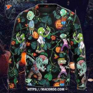 halloween zombie tropical pumpkin scary sweater ugly christmas sweaters 3