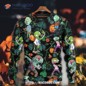 halloween zombie tropical pumpkin scary sweater ugly christmas sweaters 4