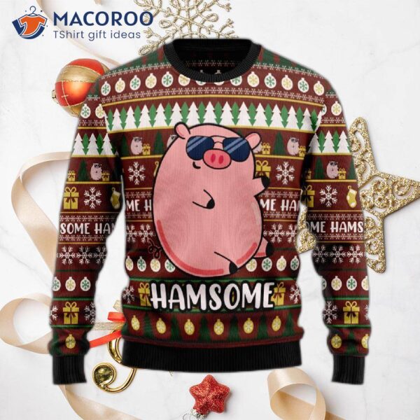 Handsome Cute Pig Ugly Christmas Sweater