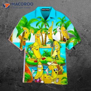 Happy Bananas Let’s Get Summer Hawaiian Shirts