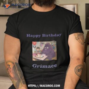 happy birthday grimace shirt tshirt