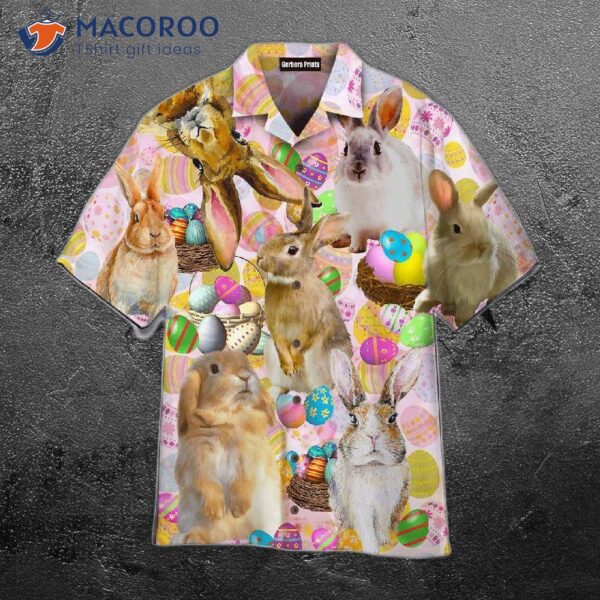 Happy Easter Bunny Day, Eggs Pattern, Hawaiian Shirts