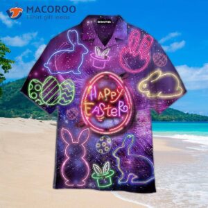 Happy Easter Day Hawaiian Shirts With Bunny Eggs And Neon