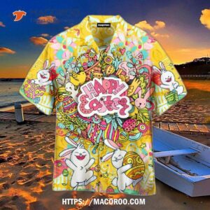 Happy Easter Rabbit Eggs Hawaiian Shirt