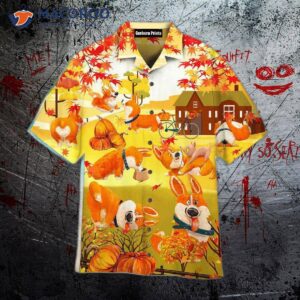 happy fall y all with lovely dog hawaiian shirts 0 1