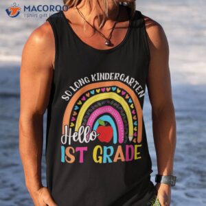 happy first day back to school hello 1st grade teachers kids shirt tank top