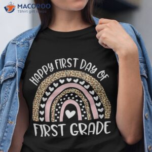 happy first day of 4th grade teacher back to school rainbow shirt tshirt