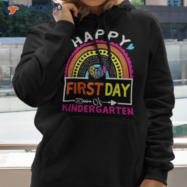 Happy First Day Of Kindergarten Back To School Rainbow Kids Shirt