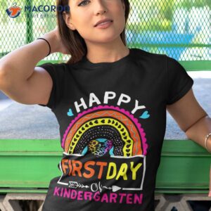 Happy First Day Of Kindergarten Back To School Rainbow Kids Shirt