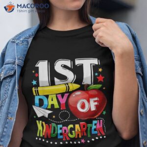 happy first day of kindergarten teacher funny back to school shirt tshirt