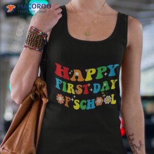 happy first day of school funny teachers kids back to shirt tank top 4