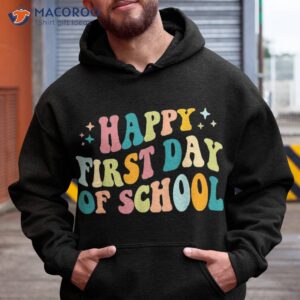 Happy First Day Of School Groovy Back To Boys Kids Shirt