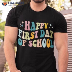 Happy First Day Of School Groovy Back To Boys Kids Shirt