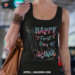 happy first day of school kids students teachers shirt tank top 4