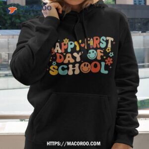 happy first day of school shirt teachers kids back to hoodie 2 2