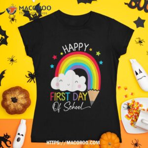 happy first day of school teacher boys girls shirt tshirt 1 1