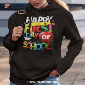 happy first day of school teacher girls boys back to shirt hoodie 3