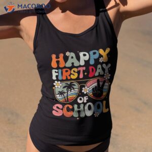 happy first day of school teacher kid welcome back to shirt tank top 2