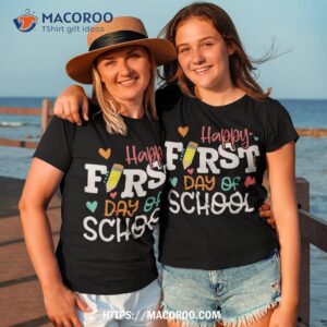 happy first day of school teacher kids back to school shirt tshirt 3