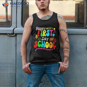 happy first day of school welcome back to 2023 shirt tank top 2