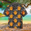 Happy Halloween! Funny Pumpkin Pattern Yellow And Grey Hawaiian Shirts.