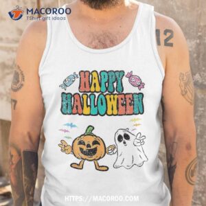 happy halloween ghost pumpkin costume ghoul jack o lantern shirt bulk halloween favors tank top