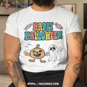 happy halloween ghost pumpkin costume ghoul jack o lantern shirt bulk halloween favors tshirt