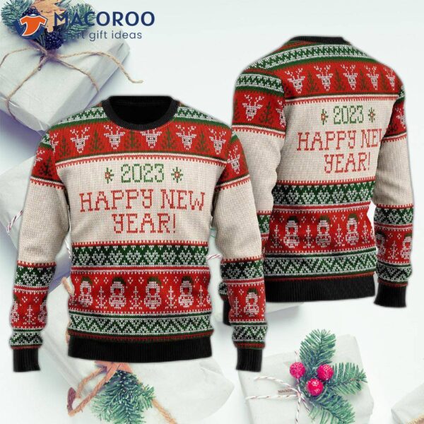 Happy Holiday Ugly Christmas Sweater Pattern