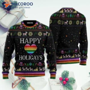 Happy Holidays Lgbt Ugly Christmas Sweater