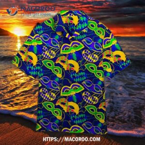 Happy Mardi Gras Fat Tuesday Carnival Masks Hawaiian Shirt