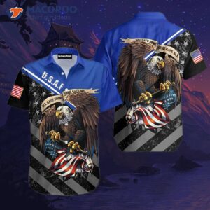 Happy Memorial Day, Air Force Veteran Eagle Hawaiian Shirts.