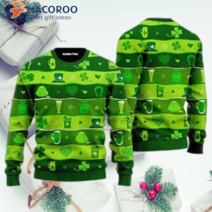 Happy St. Patrick’s Day Patterned Ugly Christmas Sweater