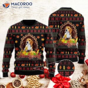 Happy Thanksgiving Funny Beagle Ugly Christmas Sweater