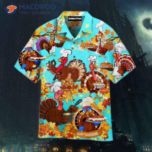 Happy Thanksgiving, Ostrich Chef! Hawaiian Shirts Are A Great Addition To Your Holiday!