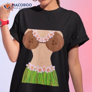 hawaiian coconut shell bra funny halloween party shirt tshirt 1