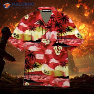 hawaiian sunset multicolored nicely designed shirts 0