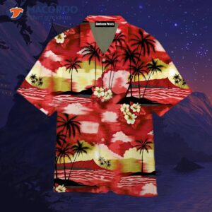 hawaiian sunset multicolored nicely designed shirts 1